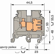 ABB клемма M4/6.2G.N винт 4мм.кв., 2 quick connect (fast on) 6,3x0,8 мм, синий (арт.: 1SNA125189R1300)