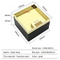 Люк напольный на 2 модуля, металлический, h=85мм, крышка с углублением (П-образн.) 17 мм, TIMIUX, золото