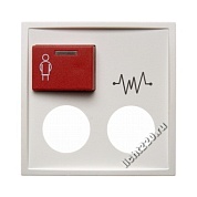 12188989Berker центральная панель с красной кнопкой вызова и 2 отверстиями для контактного штыря цвет: полярная белизна, с блеском, серия S.1/B.3/B.7 Glas (арт. B12188989)
