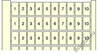 ABB маркировка RC810 10X(91-100) 8*10мм, горизонтальное нанесение символов (арт.: 1SNA234011R1000)