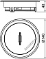 Лючок (люк) GES R2T 40х140 мм (для монтажных оснований, хромированный) с тубусом, IP66 [тип: GES R2T Cr] OBO Bettermann 7408866