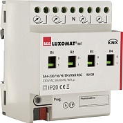 BEG 90139 SA4 - 230 / 16 / H / EM / KNX REG Релейный актуатор KNX, функция измерения тока, 4-канальный, монтаж, на DIN рейку 4TE / IP20 / белый