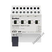75314016Berker исполнительное устройство, 4-канальное, 16A, статус, REG цвет: светло-серый instabus KNX/EIB (арт. B75314016)