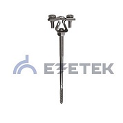 Ezetek Держатель проводника круглого 8-10 мм l=120, для деревянного фасада, сталь оцинкованная (арт. EZ_90023)