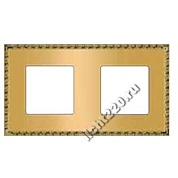 FEDE TOLEDO - Рамка на 2 постa, гор/верт., цвет real gold (FD01212OR)