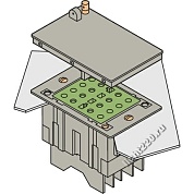 ABB блок CPT-2 крышка для блоков напряжения, с перемычками, монтаж в панель, пломбировка (арт.: 1SNA166577R2000)