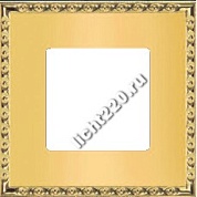 FEDE TOLEDO - Рамка на 1 пост, гор/верт., цвет real gold (FD01211OR)