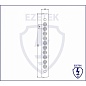 EZETEK ГЗШ (главная заземляющая шина) 10 подключений 300х40х4 мм, медь (арт. EZ_88981)