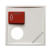 12179909Berker центральная панель с верхней красной кнопкой вызова и с отверстием для контактного штыря цвет: полярная белизна, матовый, серия S.1/B.1/B.3/B.7 Glas (арт. B12179909)