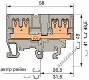 ABB клемма M2,5/6.4G.1 2 quick connect (fast on) 6,3x0,8 мм или 2,8х0,8 мм, вертикальные (арт.: 1SNA115280R2000)