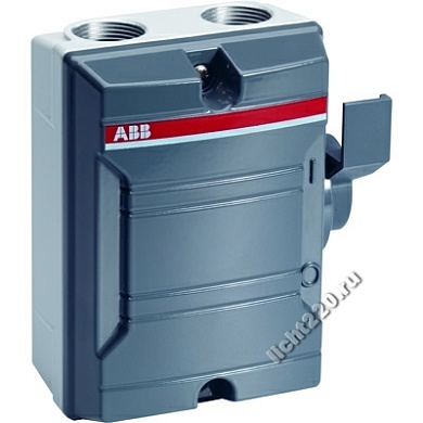 ABB Выключатель в боксе упр сбоку алюминий 2р 25А KSE225 DP (арт.: 2CMA142411R1000)