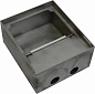 Лючок (люк) металлический в пол, на 2 модуля, для установки в бетонную стяжку от 60 мм, крышка без выемки, нержавеющая сталь ELLUK 8302