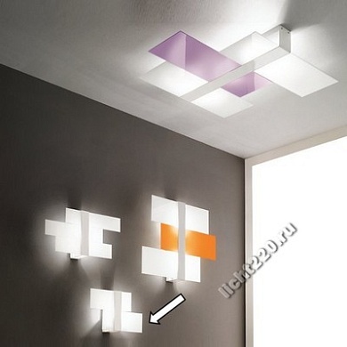 LL90206 - Настенно-потолочный светильник, серия TRIAD, Linea Light, Италия, цвет белый