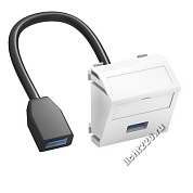 6104940OBO Bettermann Мультимедийная рамка с разъемом USB 3.0 A-A [тип: MTS-U3A F AL1] (арт. OBO6104940)