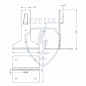 Ezetek Держатель проводника круглого 8-10 мм, высота 65 мм, сталь оцинкованная (арт. EZ_91108)