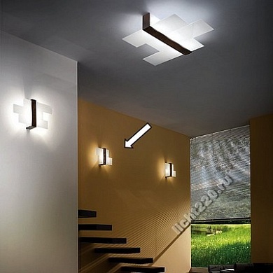 LL90228 - Настенно-потолочный светильник, серия TRIAD, Linea Light, Италия, цвет Венге