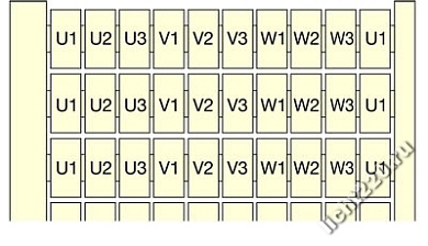 ABB маркировка RC65 10x(U1-U3-V1-V3-W1-W3) (арт.: 1SNA232132R1400)