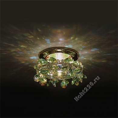 Kantarel Точечный светильник FLOWER BED COLOR light peridot, crystal AB