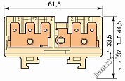 ABB клемма HD6/9.2G.3G quick-connect (fast on) 6,3x0,8мм, 6 мм. кв., 2 цепи (3 вертикальные + 2 вертикальные с тестовым гнездом) (арт.: 1SNA160564R0100)
