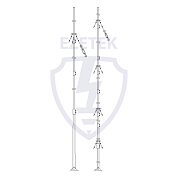 Ezetek Молниеотвод СМТПг-11.75/6/3 (мачта) стержневой телескопический, оцинкованная сталь (арт. EZ_93133)