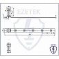 Ezetek Держатель проводника круглого 6-8 мм, высота 36 мм, для черепичной кровли, медь (арт. EZ_91040)