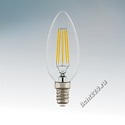 Lightstar Лампа LED 220V C35 E14 6W=65W 360G CL 2800K-3000K 20000H (арт. LIGHTSTAR_933502)