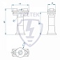 Ezetek Держатель проводника круглого 6-10 мм серый, высота 59 мм, пластик (арт. EZ_91104)