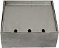 Лючок (люк) металлический в пол, на 3 модуля, для установки в бетонную стяжку от 60 мм, крышка без выемки, нержавеющая сталь ELLUK 8303