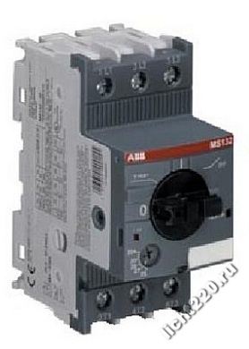 ABB Автоматический выключатель MS132-0.4 100кА с регулир. тепловой защитой 0.25A-0.4А Класс тепл. расцепит. 10 (арт.: 1SAM350000R1003)