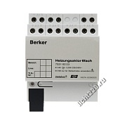 75316003Berker исполнительное устройство управления отоплением Triac 230 В ~, 6-канальное, REG цвет: светло-серый instabus KNX/EIB (арт. B75316003)
