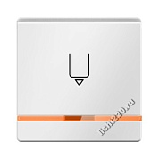 16406089Berker карточный выключатель для гостиниц с оттиском и оранжевой линзой цвет: полярная белизна, бархатный, серия Q.1 (арт. B16406089)