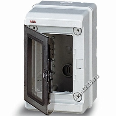 ABB EUROPA IP65 бокс настенный 140х220х140мм ШхВхГ прозр.дверь серый (арт.: 12784)