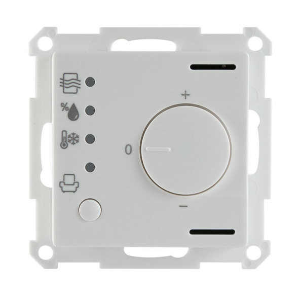 Регулятор температуры и датчик качества воздуха (VOC) для системы KNX, настенный монтаж в установочную коробку, напряжение по шине KNX, IP20, белый, BEG Luxomat, WS-VOC-HVAC-KNX (93806)