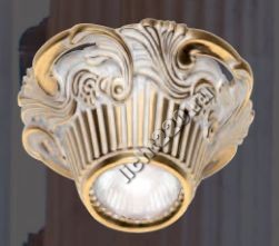 FEDE CHIANTI Светильник накладной точечный из латуни, открытый монтаж, цвет золото с белой патиной (Gold White Patina) [FD1018SOP]