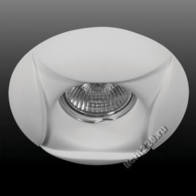 DL204G - Встраиваемый гипсовый светильник IP20, D103 H 22, Белый