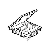 L089620 - Legrand напольный лючок (напольная коробка / люк) на 10 модулей, глубина 65 мм, крышка из стали без углубления, с антикоррозийным покрытием