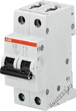 ABB Автоматический выключатель 2-полюсный S202 B10 (арт.: 2CDS252001R0105)