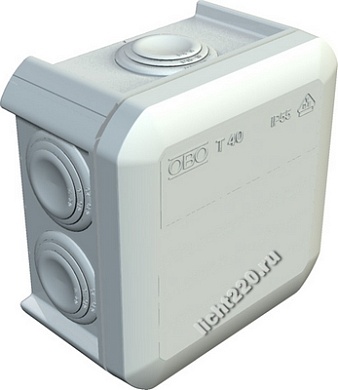 2007320OBO Bettermann Распределительная коробка 90x90x52 [тип: T 40 F] (арт. OBO2007320)
