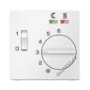 16726089Berker центральная панель с регулирующей кнопкой, клавишей и линзами цвет: полярная белизна, бархатный, серия Q.1 (арт. B16726089)