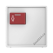 12166089Berker центральная панель с красной кнопкой вызова цвет: полярная белизна, бархатный, серия Q.1 (арт. B12166089)