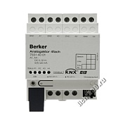 75514001Berker аналоговое исполнительное устройство, 4канальное, REG цвет: светло-серый instabus KNX/EIB (арт. B75514001)