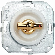 Fontini Venezia выключатель для управления жалюзи, тумблерный, золото/белый (арт. FONT_35342302)