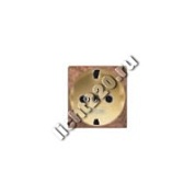 FEDE лицевая панель розетки 2К+З, цвет rustic copper, бежевый.