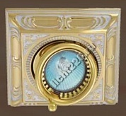 FEDE Встраиваемый квадратный поворотный светильник (одиночный), цвет золото с белой патиной (Gold White Patina) [FD1024COP]
