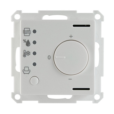 Регулятор температуры и датчик качества воздуха (VOC) для системы KNX, настенный монтаж в установочную коробку, напряжение по шине KNX, IP20, белый, BEG Luxomat, WS-VOC-HVAC-KNX (93806)