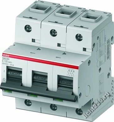 ABB Автоматический выключатель 3-полюсный S803N C100 (арт.: 2CCS893001R0824)