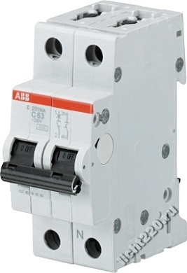 ABB Автоматический выключатель 1P+N S201 C16NA (арт.: 2CDS251103R0164)