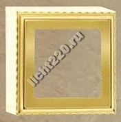 FEDE ROMA SURFACE накладная гориз/вертик 1-постовая рамка, открытый монтаж. Комплект для монтажа включает (1 суппорт, 4 защитн. шторки для супп., 3 кабельных вывода, 1 соедин.для доп.супп.), цвет блестящее золото (BRIGHT GOLD) [FD01501OB]